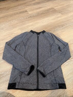 lululemon athletica Charcoal Textured Bomber Jacket